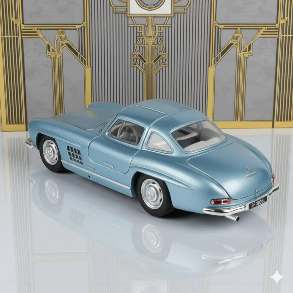 BSC 1:64 Scale Mercedes-Benz 300SL (1955) Ice Blue Diecast Model Car
