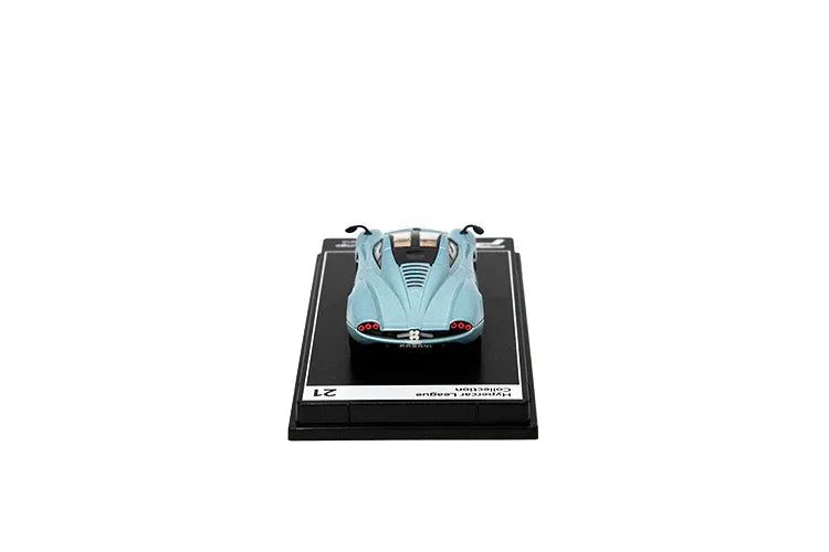 PosterCars 1:64 Pagani Huayra Codalunga – Blue – Acrylic Box | Hypercar League Collection #21 - Jaiman Toys