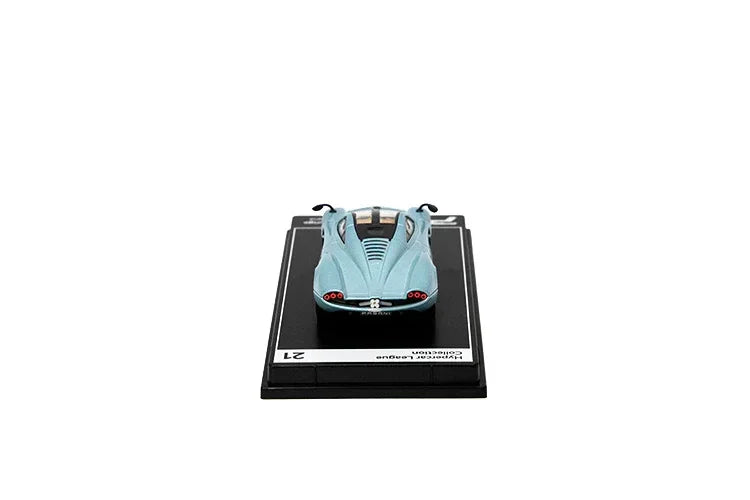 PosterCars 1:64 Pagani Huayra Codalunga – Blue – Acrylic Box | Hypercar League Collection #21 - Jaiman Toys