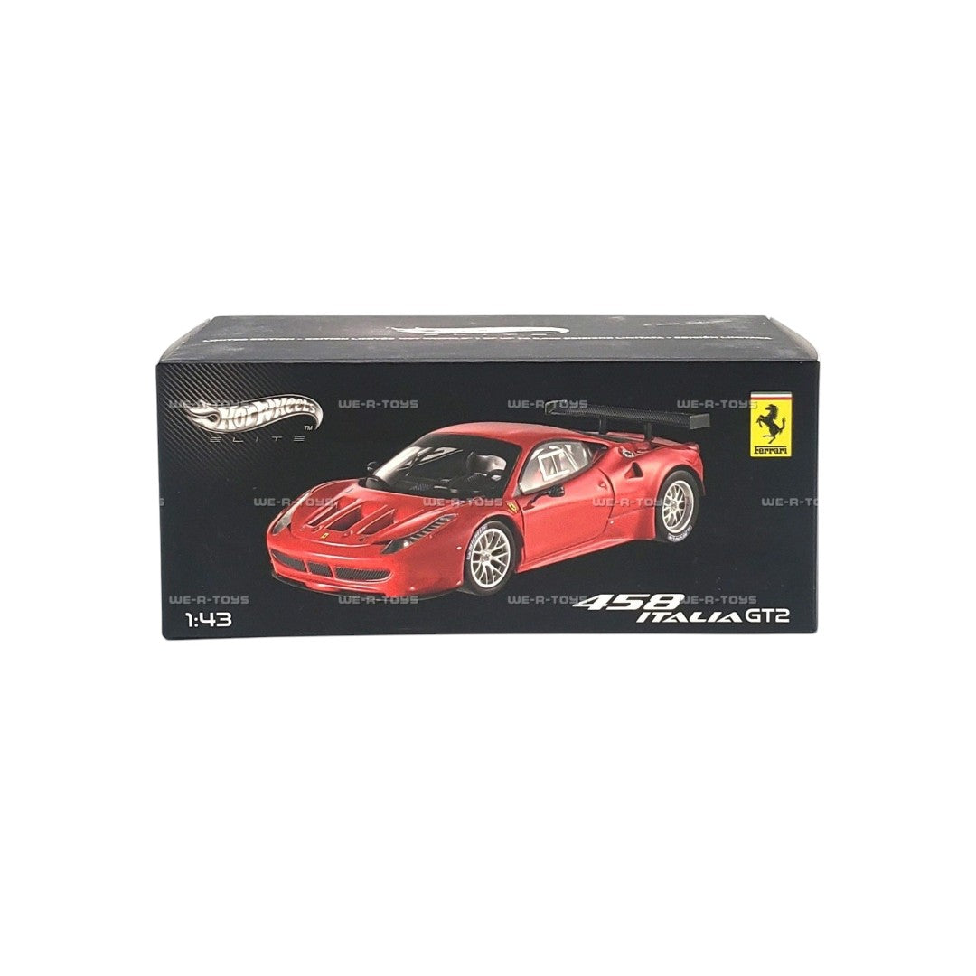 Hot Wheels 1:43 Ferrari 458 Italia GT2 Red Die-Cast Model Car