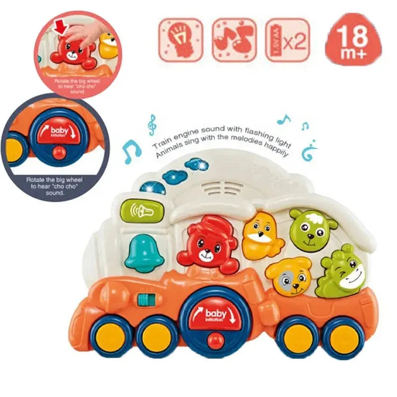 Animal Train – Electronic Musical with Lights Educational Toy - Jaiman Toys