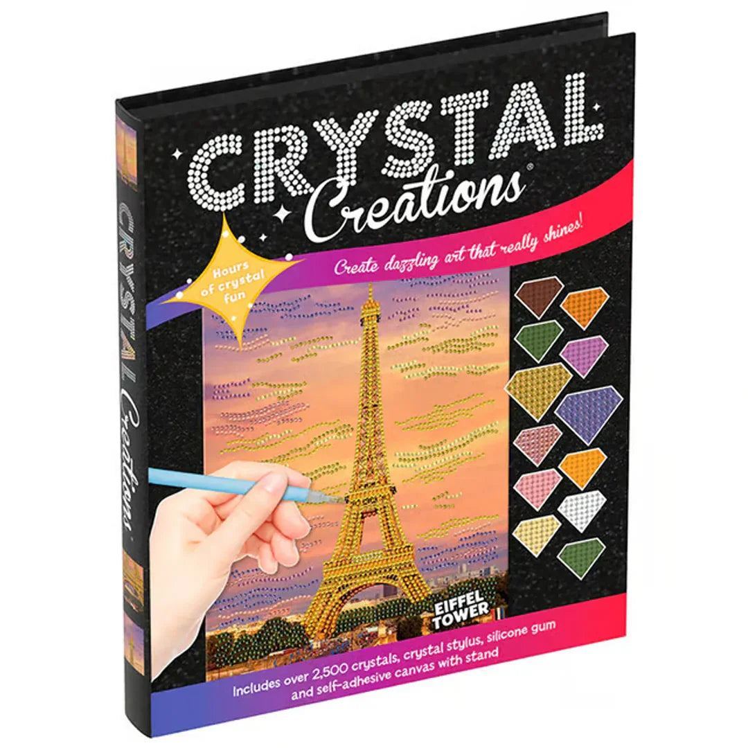 Crystal Creations Eiffel Tower Diamond Art Kit – Sparkling DIY Crystal Painting Craft Set