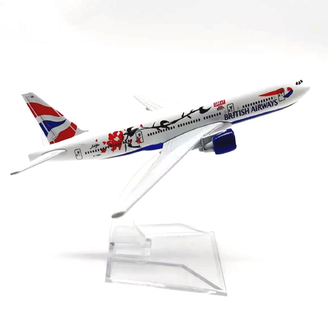 Breatoi 1:400 Die-Cast Aircraft Model Collection (16 cm) with Display Stand – International Airline Jet Showpieces