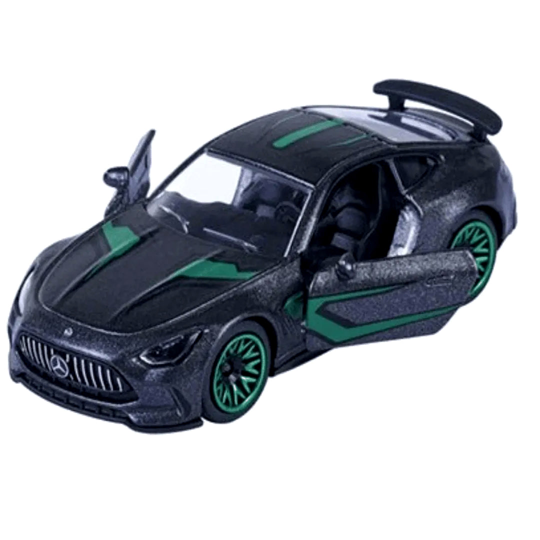 Majorette Mercedes-AMG GT 63 Die-Cast Car – Metal Sports Coupe with Moving Parts & Neon Wheels
