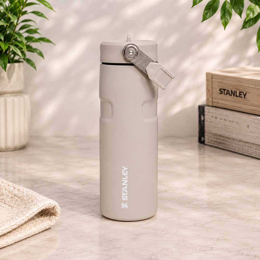 cream stanley water bottle Stanley IceFlow Flip Straw Water Bottle 16oz (473ml) Vacuum Insulated –  Jaiman Toys