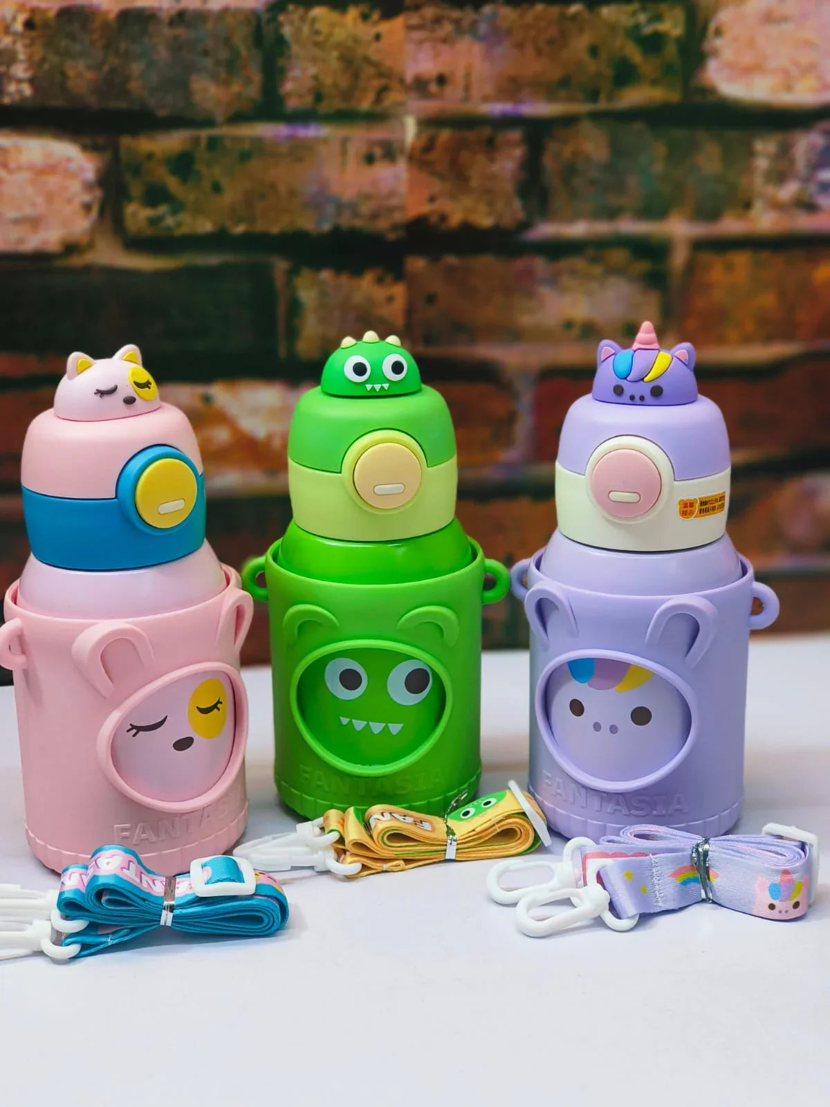 Cute Premium Kids Insulated Water Bottle Stainless with Silicon Cover 500 ML (Purple) - Jaiman Toys