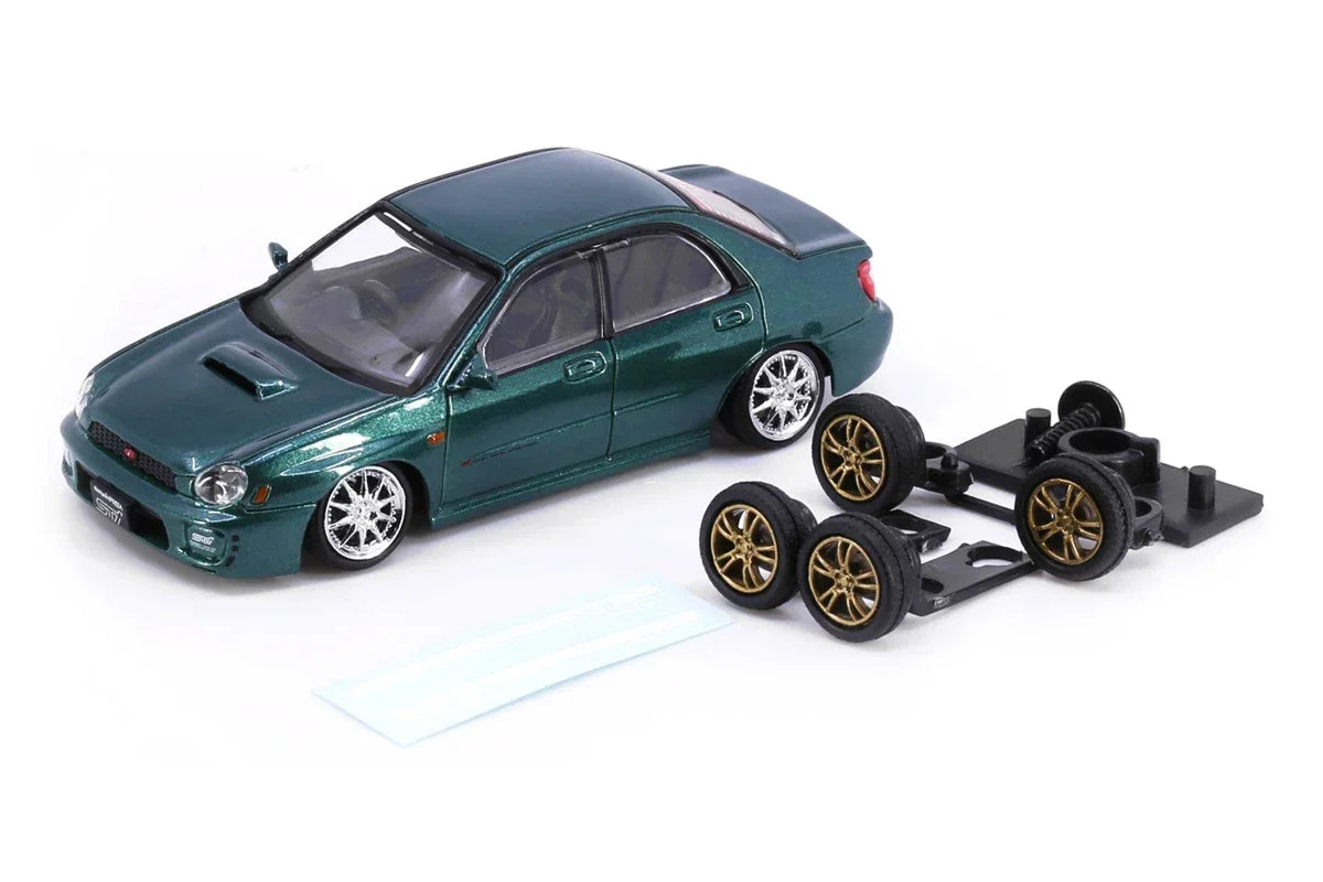 BMC 1/64 Subaru 2001 Impreza WRX Custom Green -JDM (Right Hand Drive) - Limited Edition 1,008 pcs-Diecast Car - Jaiman Toys
