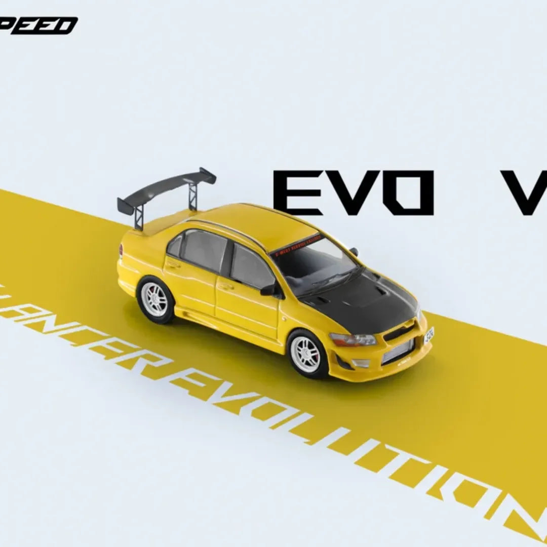 Fast & Speed 1:64 Scale Mitsubishi Lancer EVO VII – Yellow | Diecast Car Model