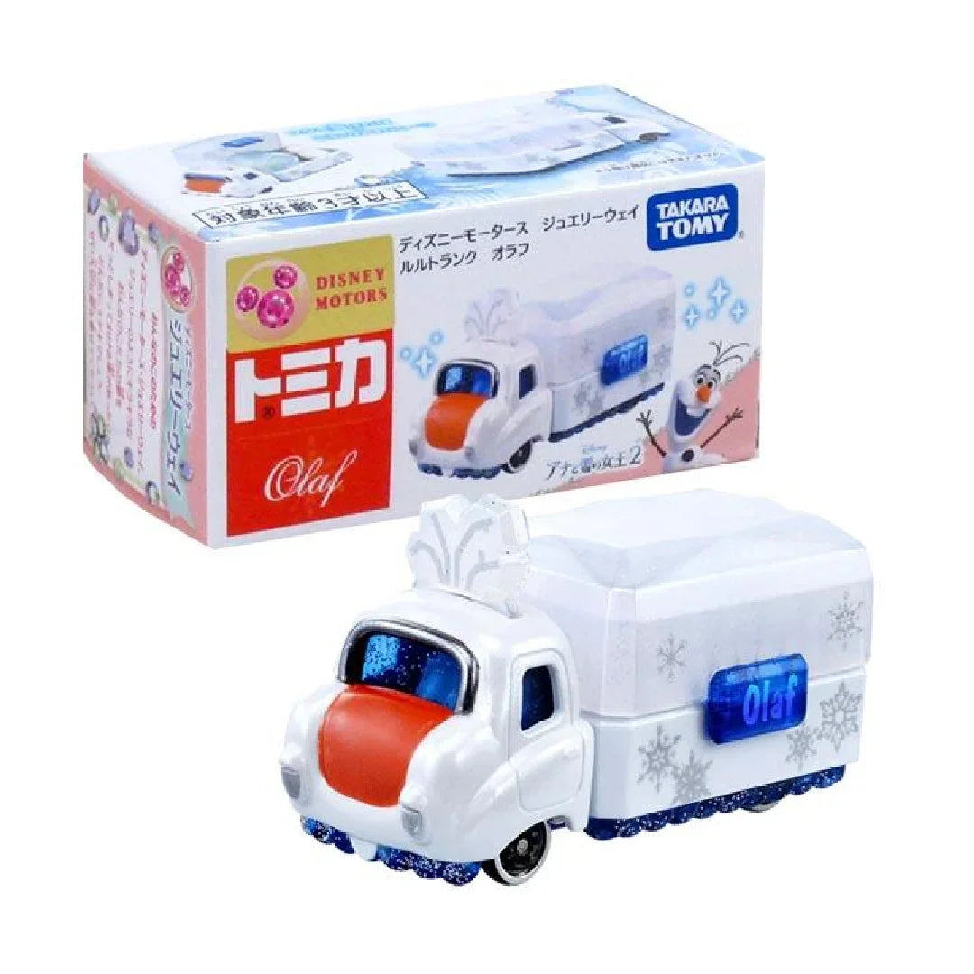 Tomica Disney Motors Jewelry Way Lulu Trunk Olaf- TAKARA TOMY -Diecast Scale Model Car - Jaiman Toys