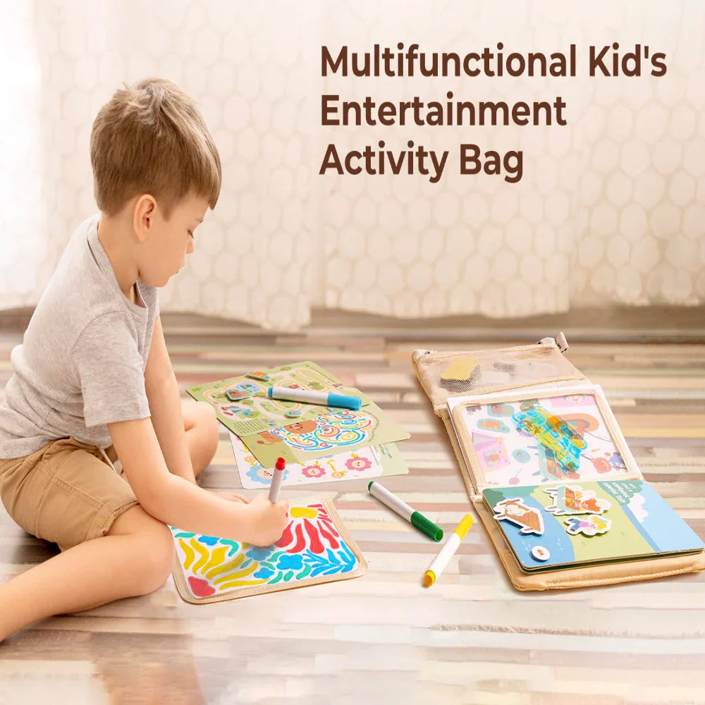 Jar Melo Travel Mate Activity Bag-Purring Kitten - Jaiman Toys