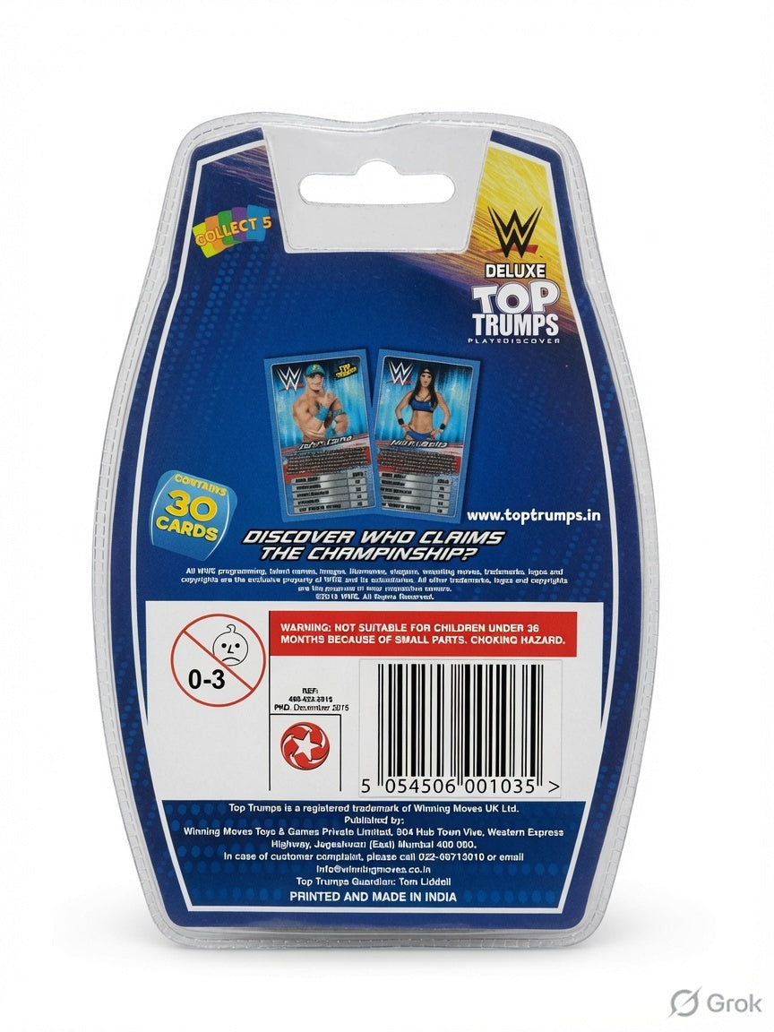 Top Trumps WWE Superstars Series 1 Deluxe Rare 2015 Edition – 30 Collectible Wrestling Cards
