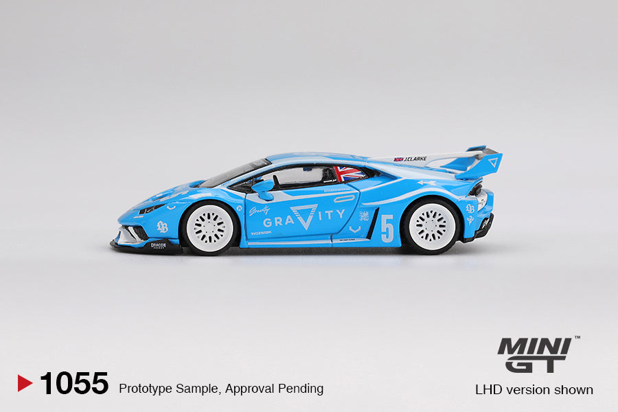 Mini GT 1:64 Lamborghini LB★WORKS Huracán GT GRAVITY – Racing Blue | Premium Diecast Model (MGT01055)