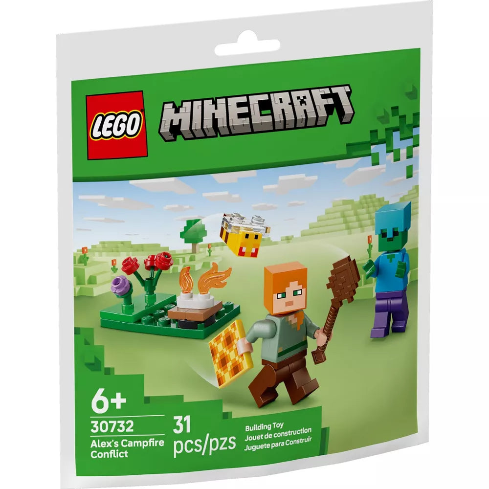 LEGO 30732 Minecraft Alex’s Campfire Conflict Building Set – 31 Pieces Adventure Toy