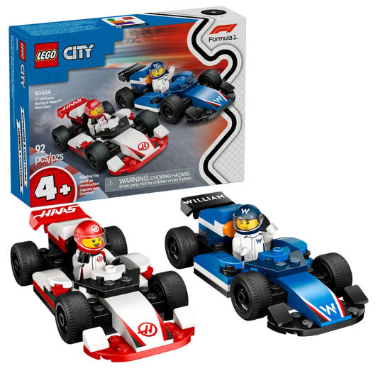 LEGO 60464 City F1 Williams Racing & Haas F1 Race Car Building Set - Jaiman Toys
