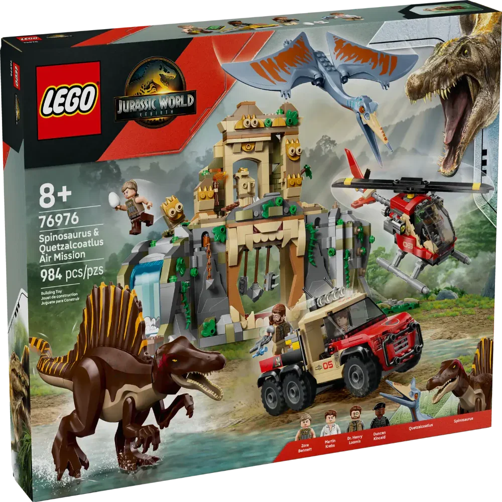 Lego 76976 Jurassic World Spinosaurus & Quetzalcoatlus Air Mission (984 Pieces) - Jaiman Toys