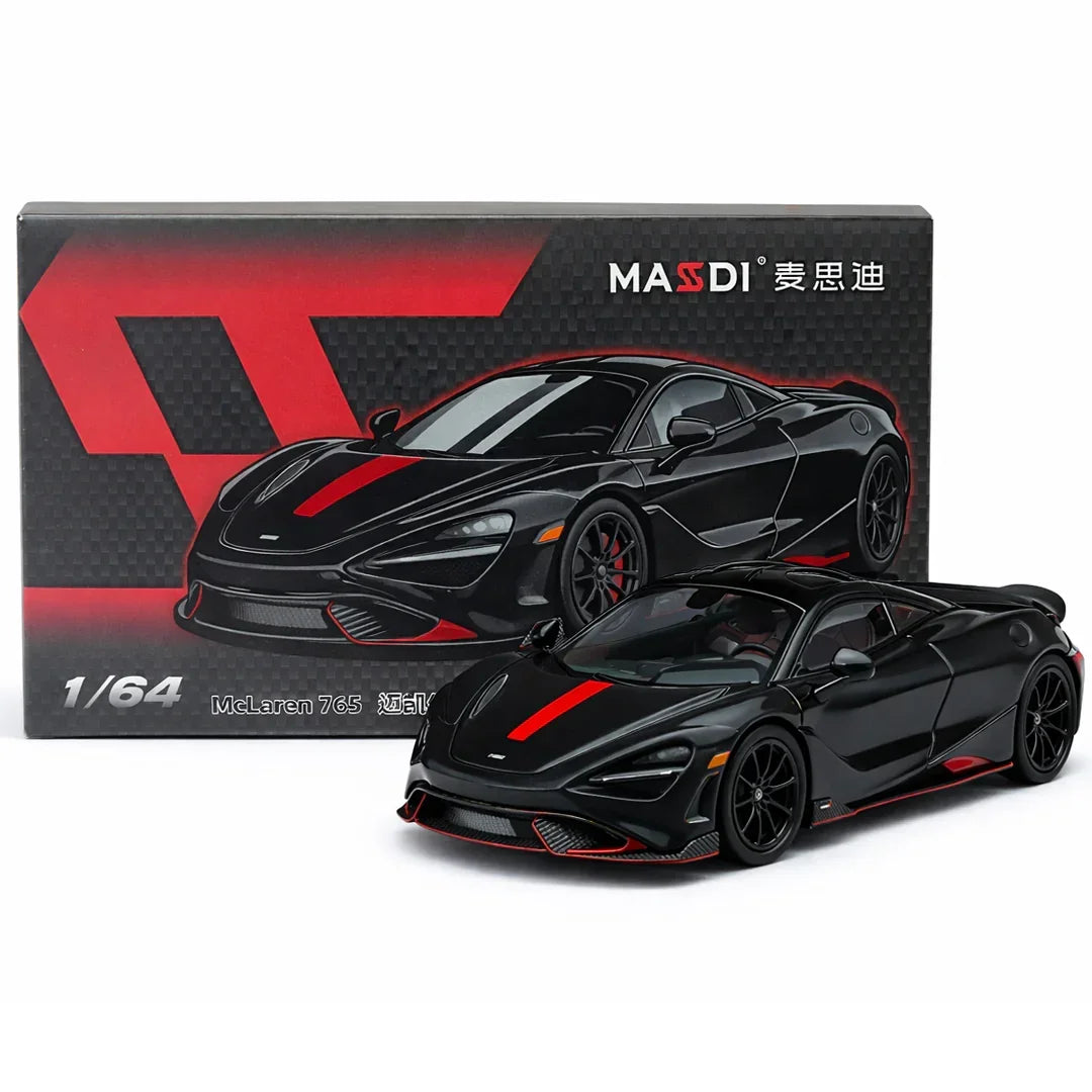 MASSDI 1:64 McLaren 765 Diecast Supercar Model – Premium Mini