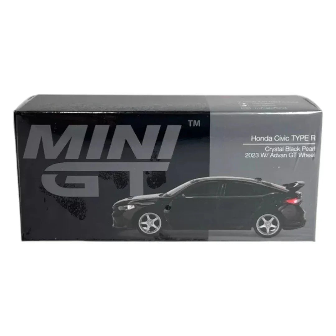 Mini GT Honda Civic TYPE R 2 - Crystal Black Pearl (2023 W)/ Advan GT Wheel Die-Cast Model Car Age 14+ - Jaiman Toys