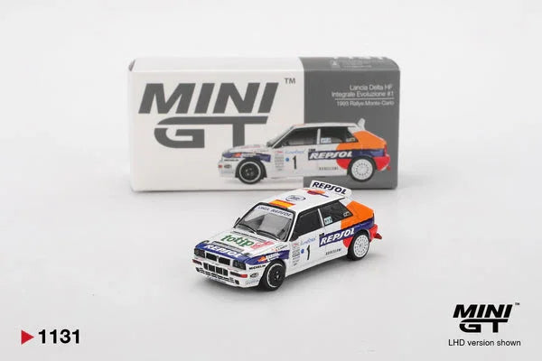 Mini GT 1:64 -Lancia Delta Integrale Evoluzione No.1 Monte Carlo