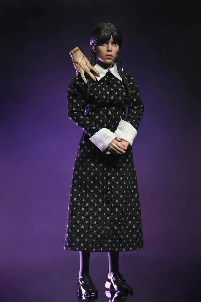 NECA Wednesday Addams Action Figure | Netflix Wednesday Series | Classic Dress | 8-Inch Clothed Collectible