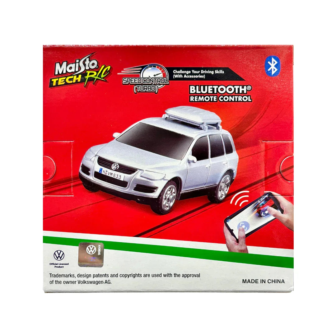 Maisto to Tech R/C Volkswagen Touareg Car Bluetooth Remote Control 1/64 scale (Blue) - Jaiman Toys