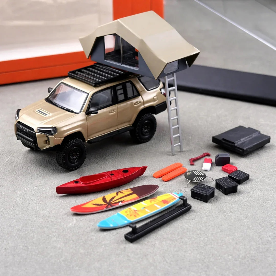 GCD Toyota 4Runner TRD PRO Overland Off-Road Diecast Car 1:64 Scale – Premium SUV Collector Model with Roof Rack & Display Box