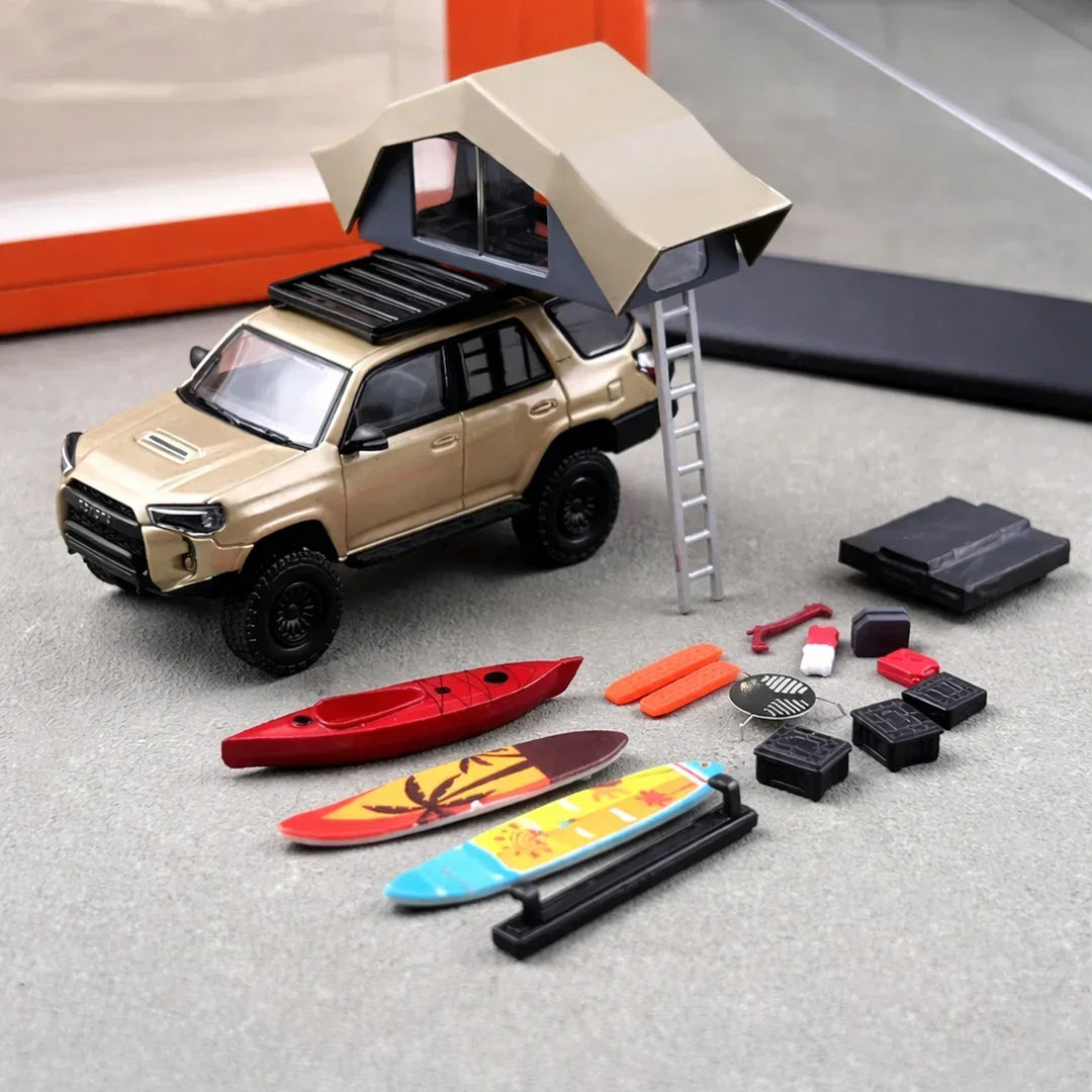 GCD Toyota 4Runner TRD PRO Overland Off-Road Diecast Car 1:64 Scale – Premium SUV Collector Model with Roof Rack & Display Box