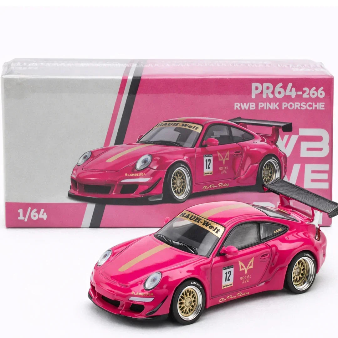 POP RACE PR640187 997 RWB Pink Porsche 1:64 Scale Diecast Model