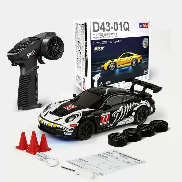 HStar D43-01Q16 Porsche 911 Black Dinosaur Livery Edition 1:43