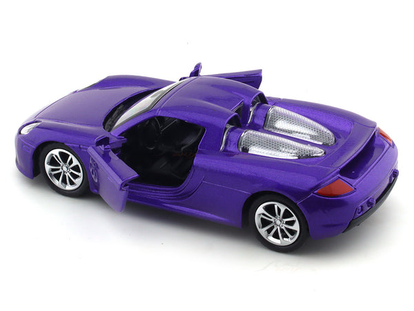 Road Burner 1:36 Purple Die-Cast Sports Car with Pull-Back Action & Opening Doors