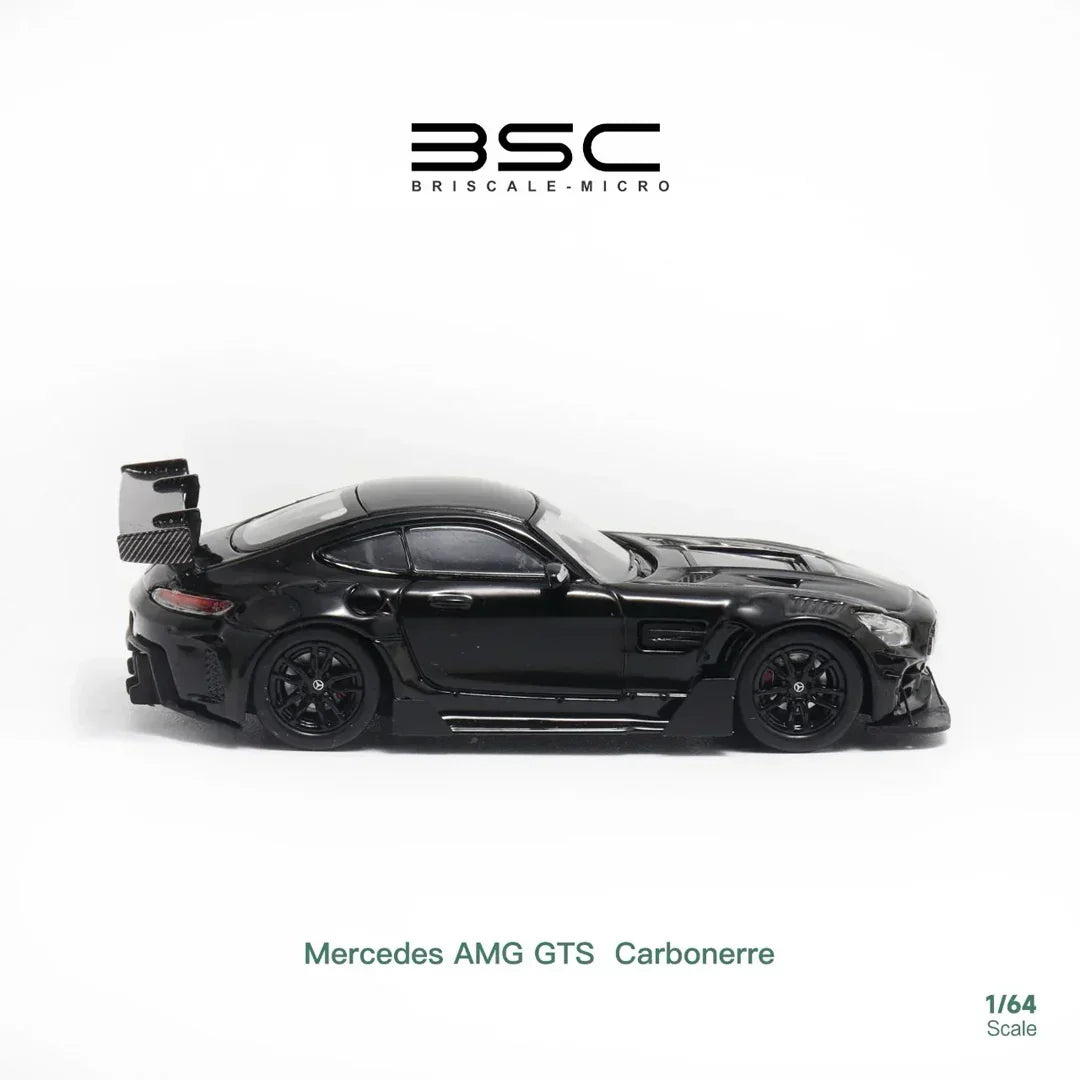 BSC 1:64 Mercedes-Benz AMG GTS Carbonerre – Diecast Collectible Car Model - Black - Jaiman Toys