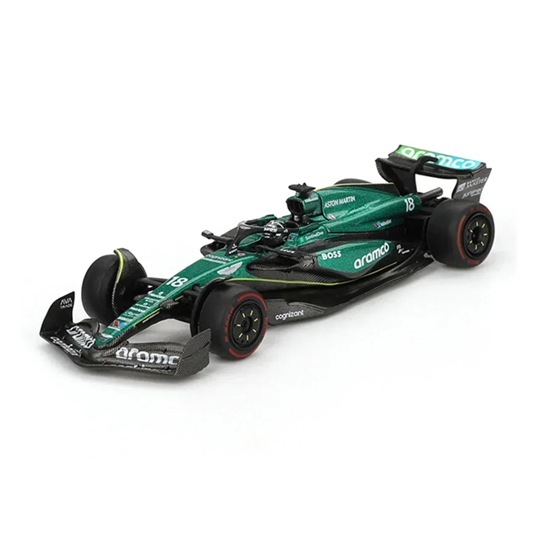 Mini GT 1:64 Aston Martin AMR24 #18 Lance Stroll F1 2024 Diecast Car Model