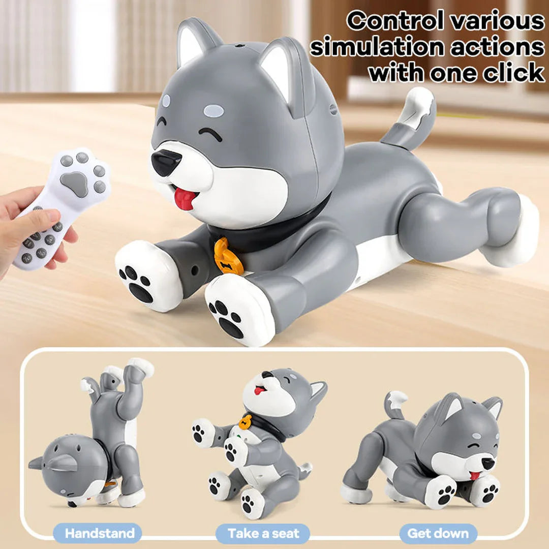 Interactive RC Stunt Dog Robot – Programmable Touch-Controlled Cartoon Robot for Kids - Jaiman Toys