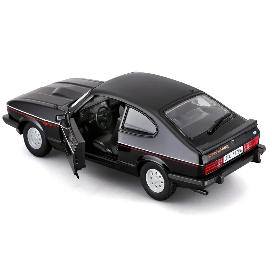 Bburago 1:24 Scale 1982 Ford Capri GT Diecast Model – Black Collectible Car