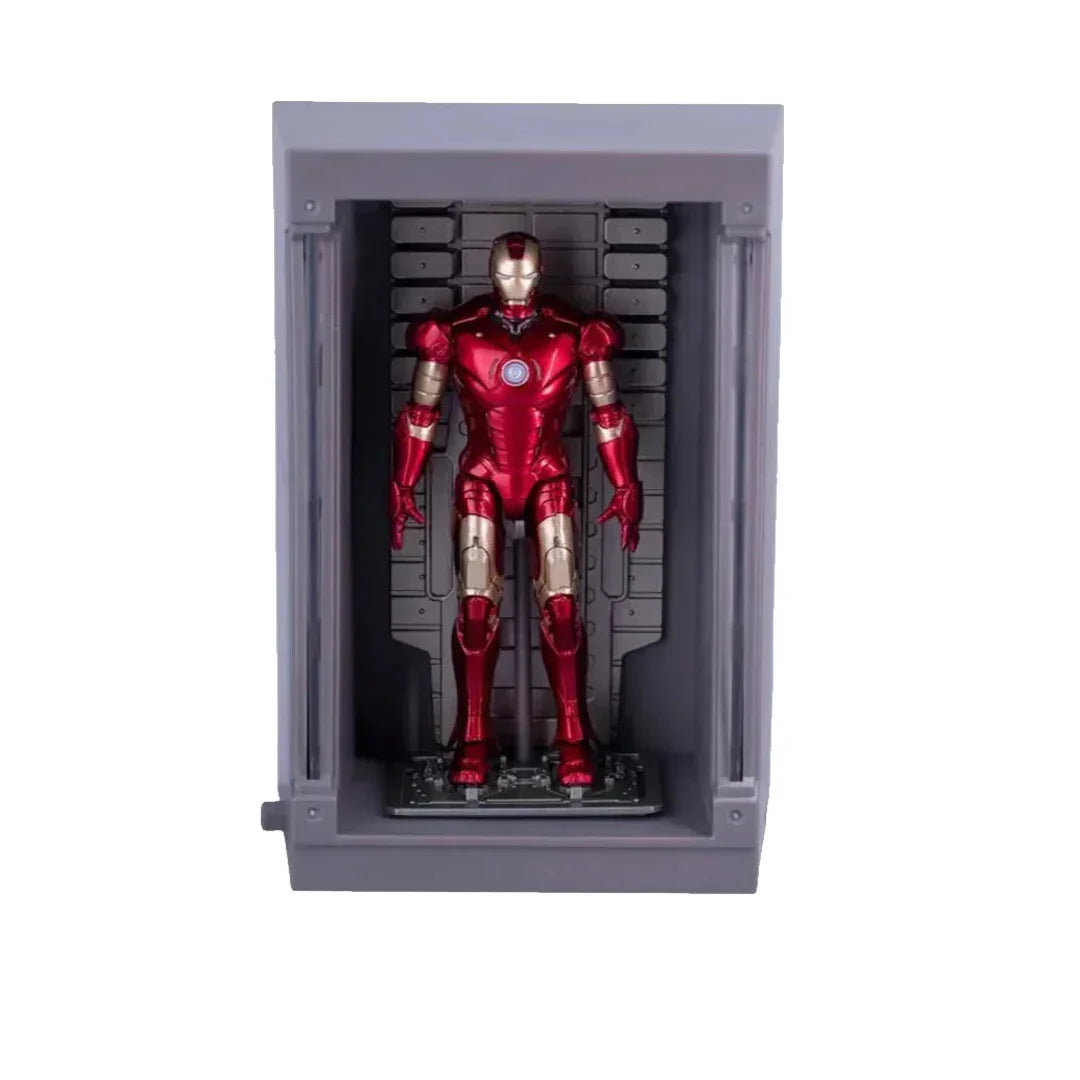 Marvel Iron Man Mark 3 with Hall of Armor β Light-Up Display Chamber (4-Inch Figure)