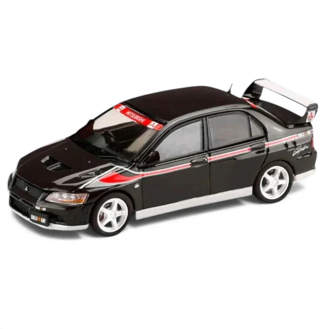 Hobby Japan 1:64 HJ MITSUBISHI LANCER GSR EVOLUTION VII Rally Style Version Amethyst Black HJ642054BBK Diecast Model Car