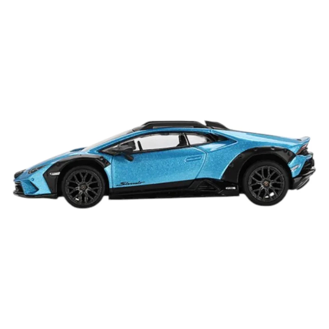 Mini GT #807: Lamborghini Huracán Sterrato Blu Aegir 1:64 - Jaiman Toys