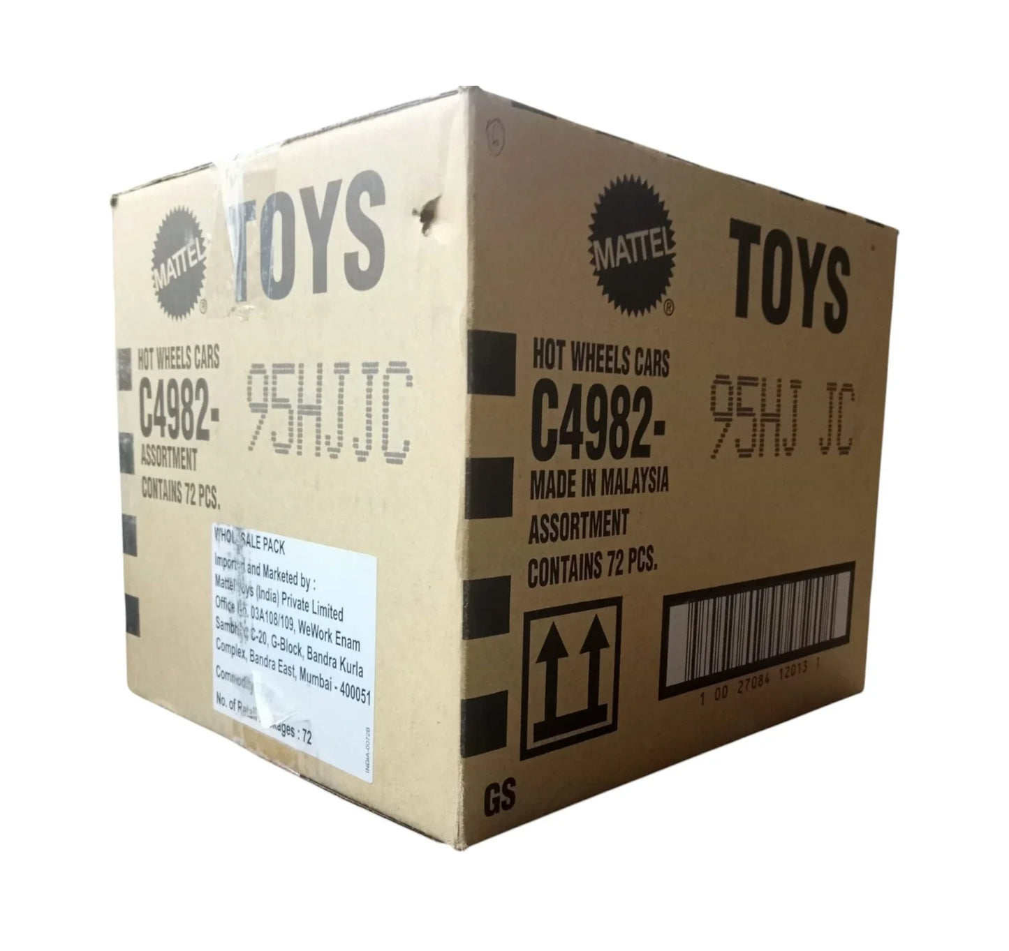 Hot Wheels 2025 Factory-Sealed Case J (95HJ JC) – 72 Die-Cast Cars by Mattel (Brand New Box) - Jaiman Toys