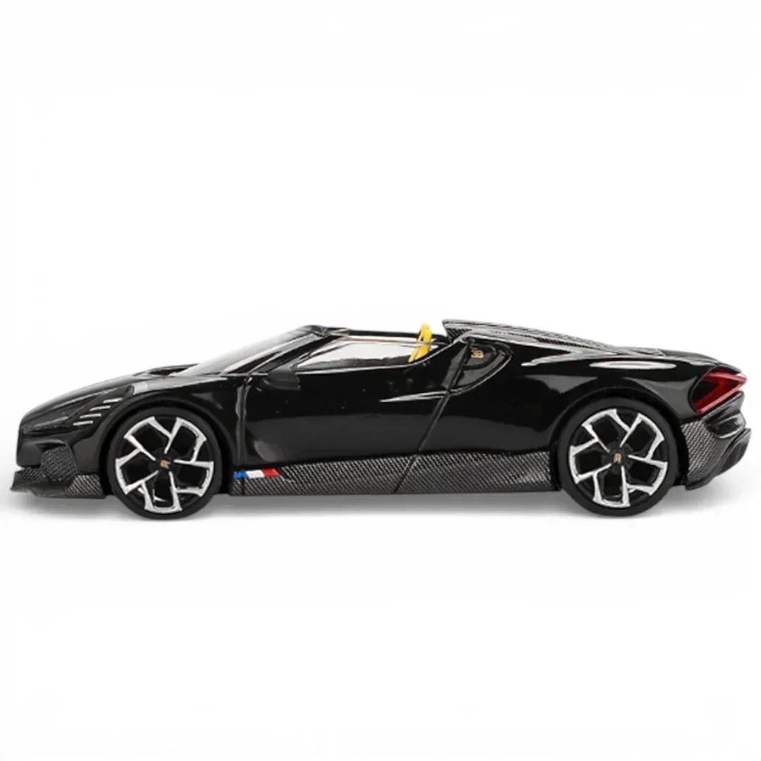 Mini GT 1:64 Racing Duo – Bugatti W16 Mistral Black Diecast Models