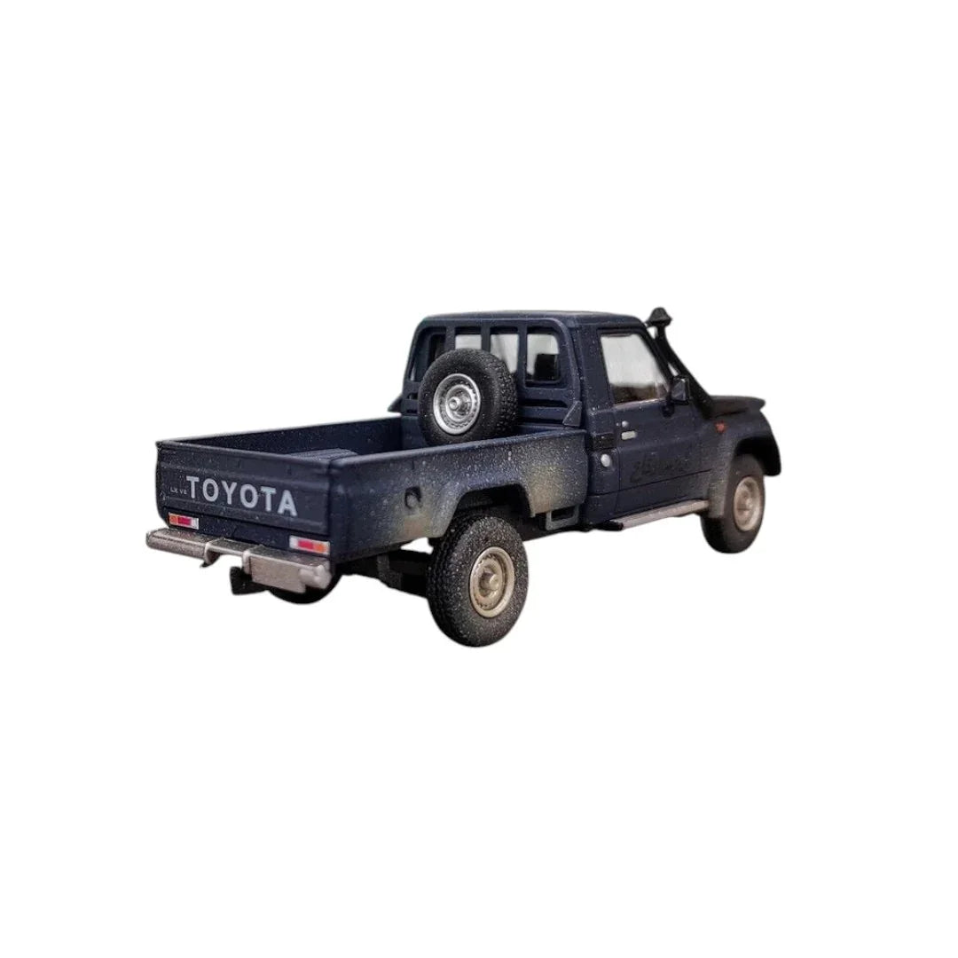 Hobby Fans 1:64 Toyota Land Cruiser LC79 Blue Pickup – Diecast Model Car - Jaiman Toys