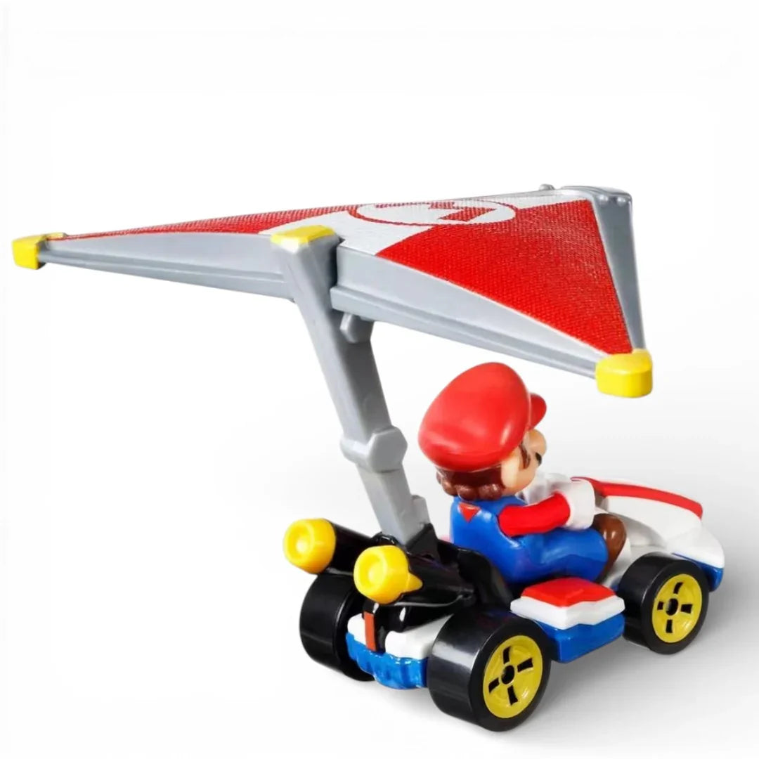Hot Wheels 1:64 Mario Kart Mario Standard Kart with Super Glider – Diecast Collectible