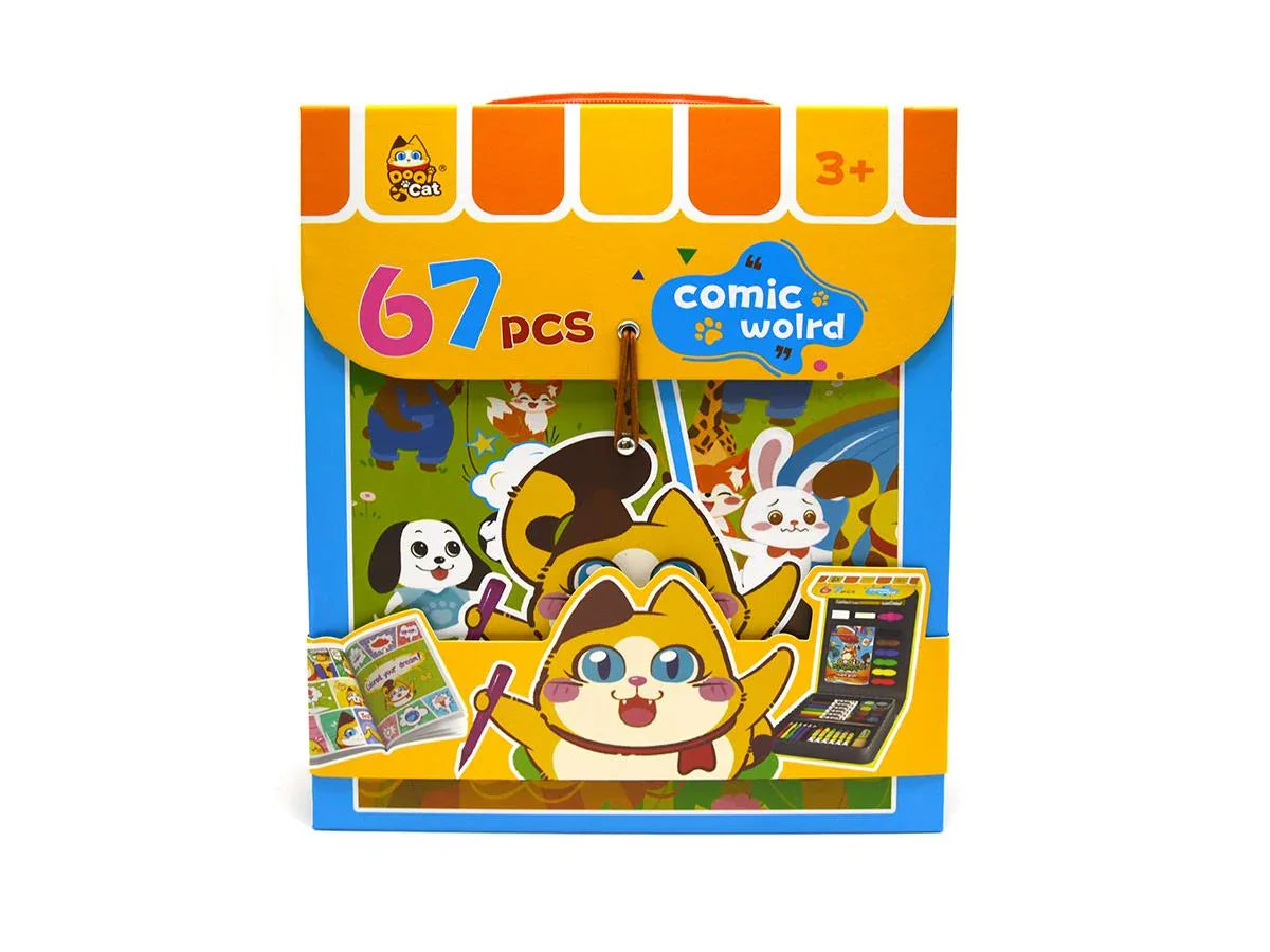 Wonder Bag Comic World Painting & Colouring Set 67 pcs - Jaiman Toys