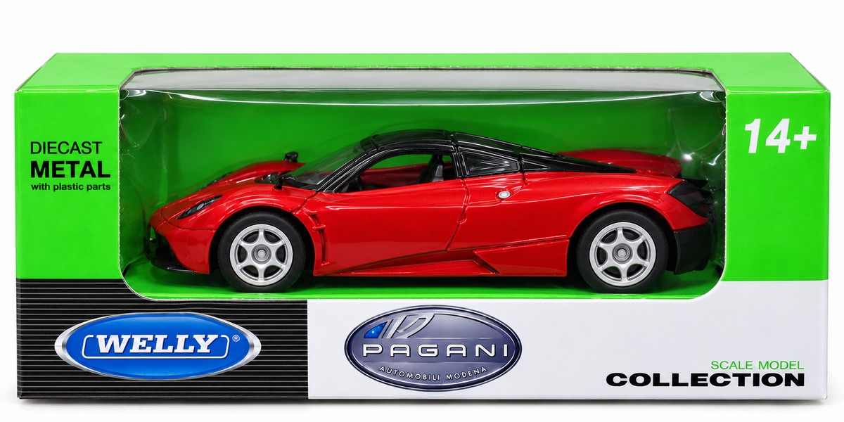 Welly 1:64 Pagani Huayra Dark Metallic Red Die-Cast Metal Model Car