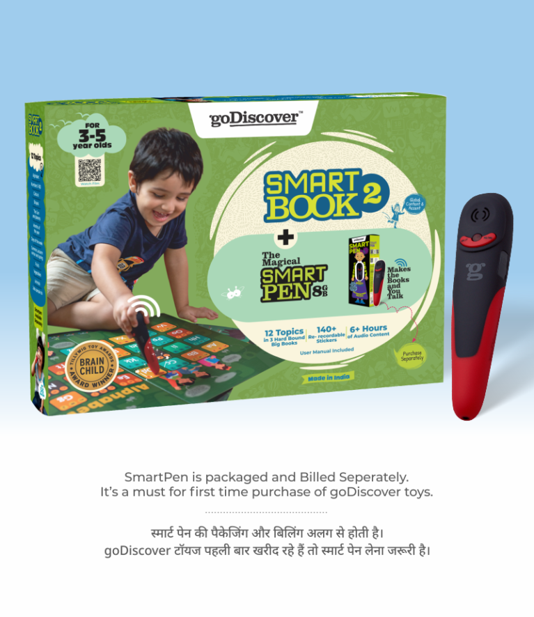 goDiscover Smart Book 2 with Talking Smart Pen | Interactive Learning Kit for Kids 3–5 Years