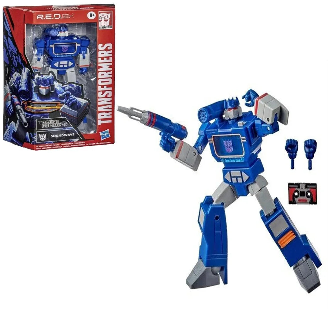 Transformers R.E.D. Soundwave 6-inch Action Figure with G1-Inspired Accessories - Non-Converting Figure - Jaiman Toys