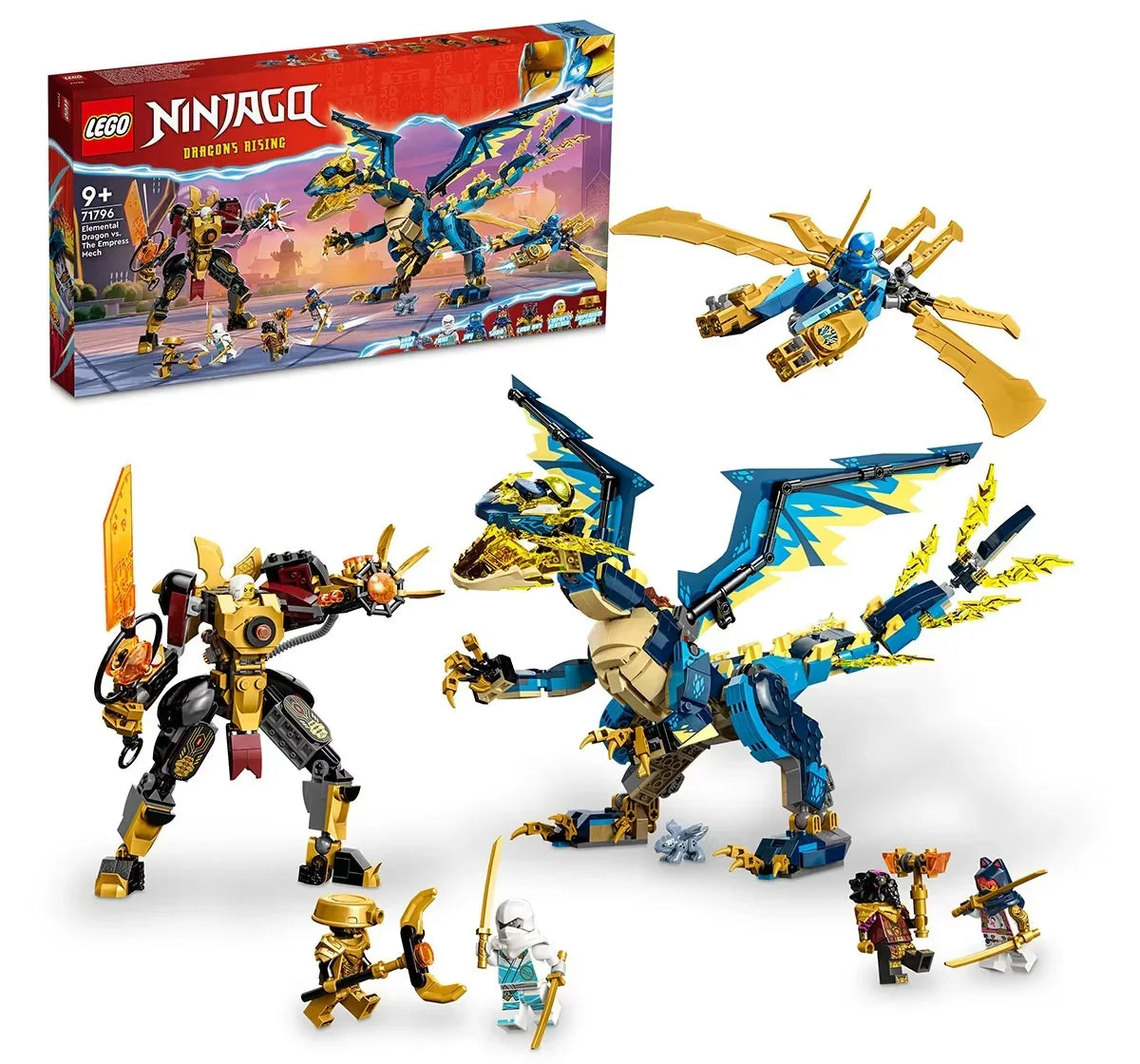 LEGO Ninjago Elemental Dragon Vs. The Empress Mech 71796 Building Toy Set (1,038 Pieces), 9Y+ - Jaiman Toys