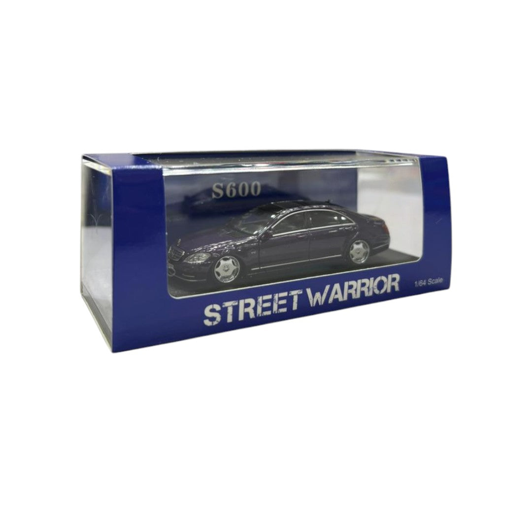 STREET WARRIOR 1:64 Mercedes-Benz S600 (W220) β Purple Diecast Model Car