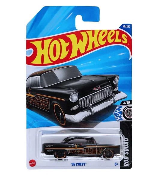 Hot Wheels 5-Car Die-Cast Set 1:64 Scale – '55 Chevy + VW T3 Custom + '22 Ford Maverick Custom + Dune Daddy 212/250 + Volvo P1800 Gasser | Collectible Cars