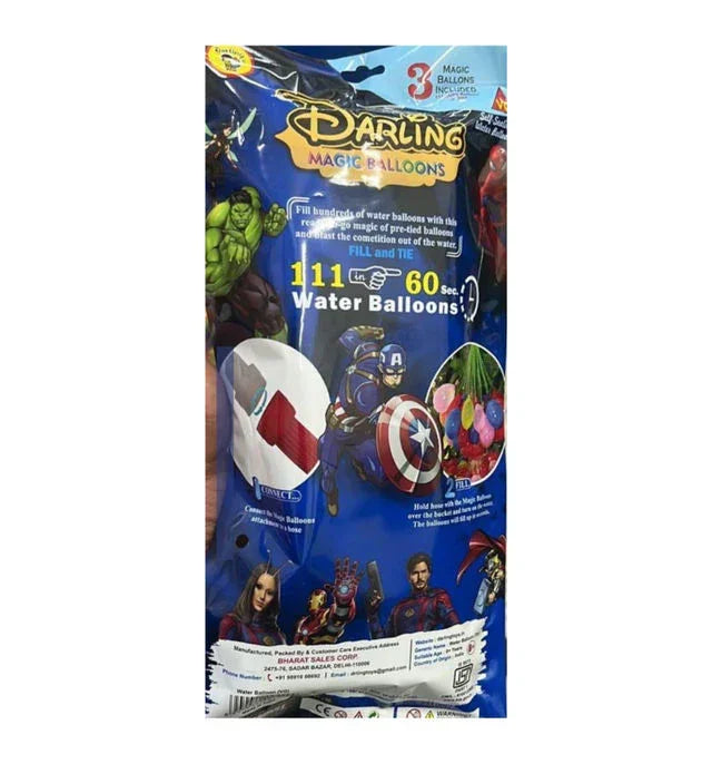 Darling Magic Water Balloons Holi for Kids Boys and Girls, Three Bunches Balloons (5 Pack) - Jaiman Toys