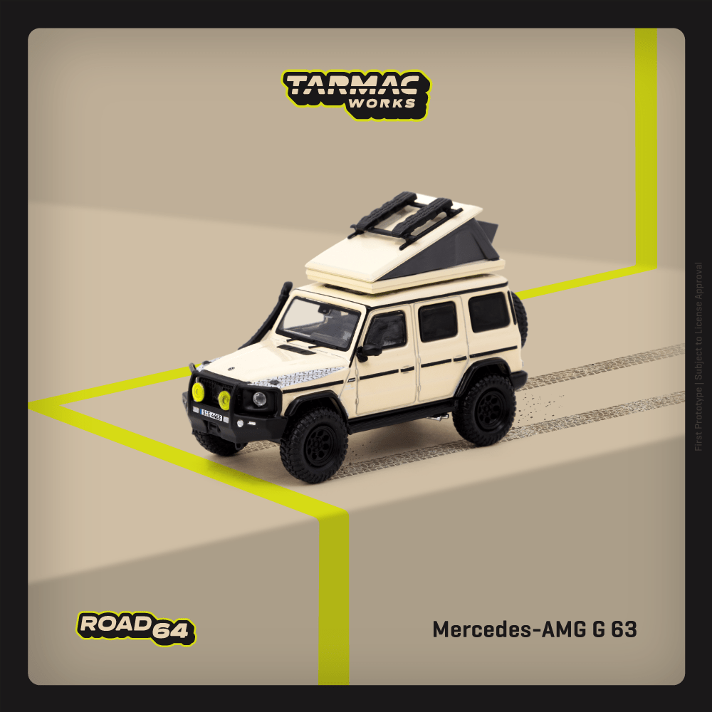 Tarmac Works ROAD64 1:64 Mercedes-AMG G 63 Camping Edition Diecast Model Car (T64R-040-CAMP) – Off-Road Adventure Collectible