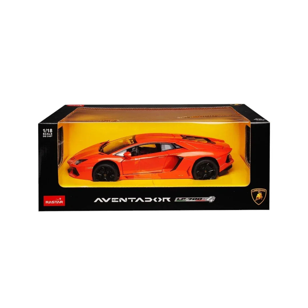 Rastar 1:18 Lamborghini Aventador LP700-4 Diecast Model Car – Orange (61300) - Jaiman Toys